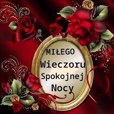 Miłego wieczoru oprawione w owalną ramkę